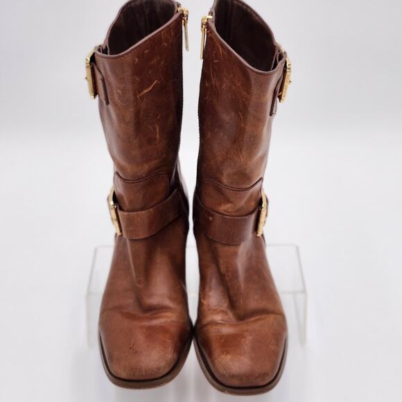 Michael Kors Gansevoort Camel Mid Calf Boots Women's 5.5 S0073 - Picture 3 of 5